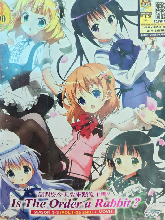 New Is The Order a Rabbit? Season 1-3 + MOVIE DVD